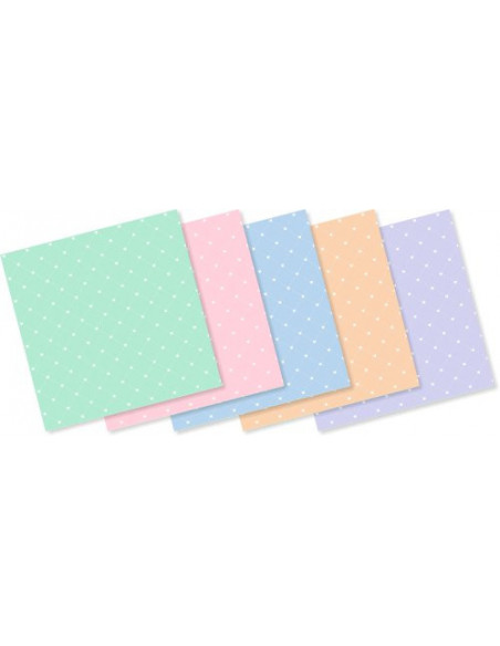 SET 5 PAPELES ADHESIVOS 30,5 X 30,5 CM. SCRAPBOOKING "LOVE SOFT" PSAX0004