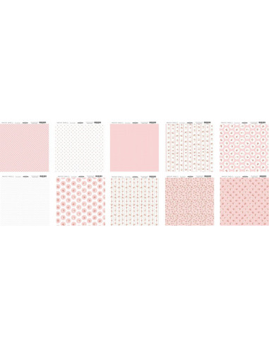 Set 10 Papel Scrapbooking Artesano...